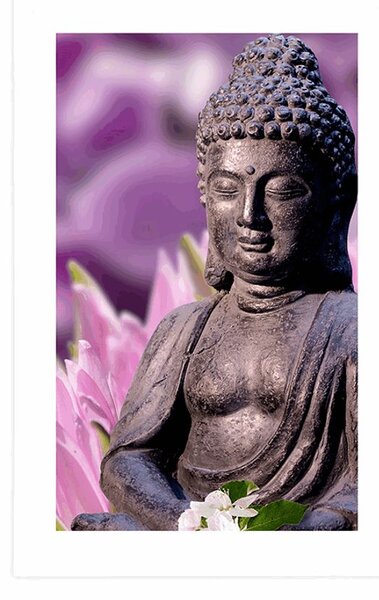 Plakat z passe-partout sokojny Budda