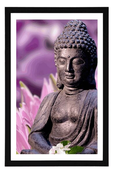 Plakat z passe-partout sokojny Budda
