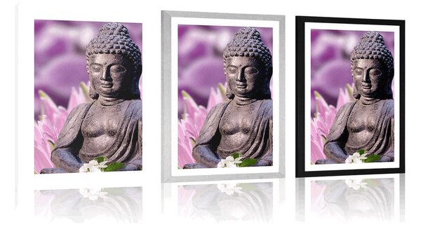 Plakat z passe-partout sokojny Budda