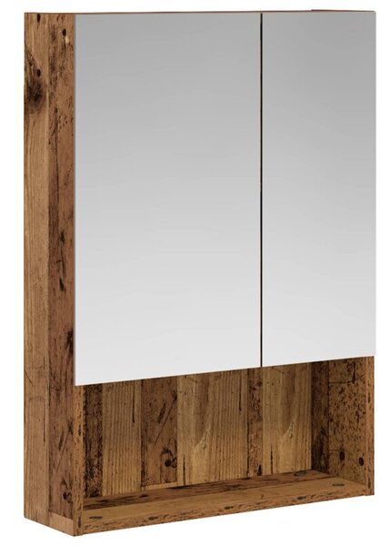 Szafka z lustrem do łazienki stare drewno 50 x 14,5 x 70 cm