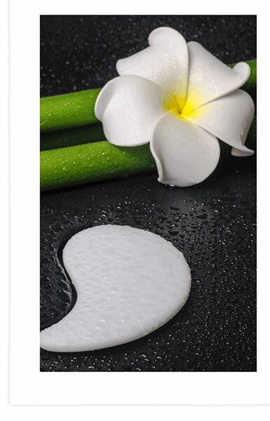 Plakat z passe-partout Spa martwa natura z symbolem Yin i Yang