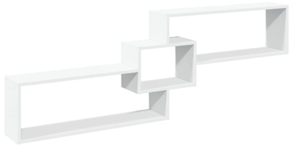 Półka ścienna, 158x18x53 cm, biała, materiał drewnopochodny