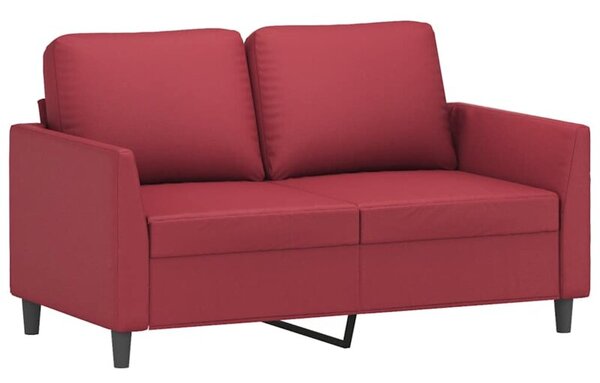 Sofa, 2-osobowa winna czerwieÅ, 120 cm, sztuczna skÃ³ra