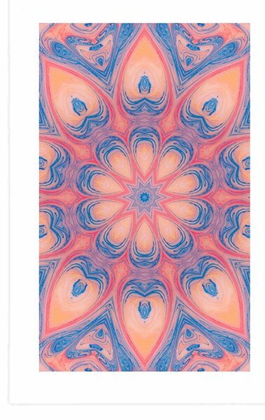 Plakat z passe-partout hipnotyczna Mandala