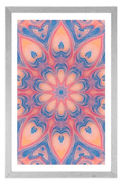 Plakat z passe-partout hipnotyczna Mandala