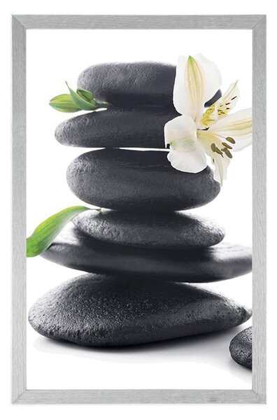Plakat Kamienie Zen z lilią