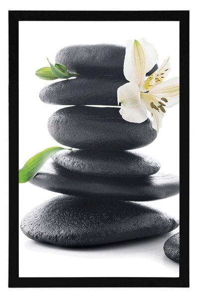 Plakat Kamienie Zen z lilią