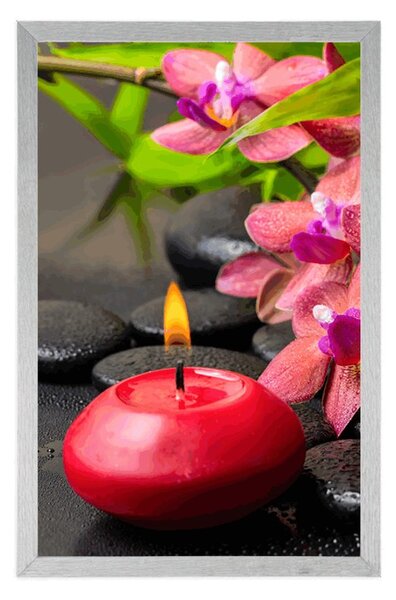 Plakat kojąca martwa natura Zen