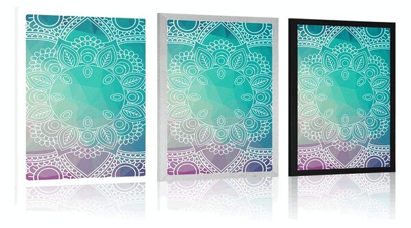 Plakat pastelowa Mandala