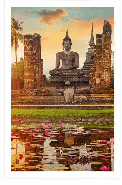 Plakat Posąg Buddy w parku Sukhothai
