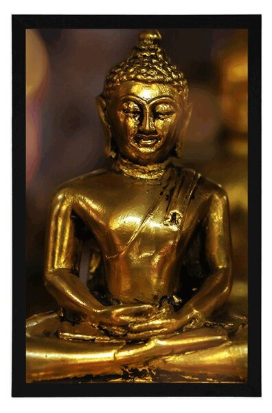 Plakat Budda z abstrakcyjnym tłem