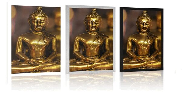 Plakat Budda z abstrakcyjnym tłem