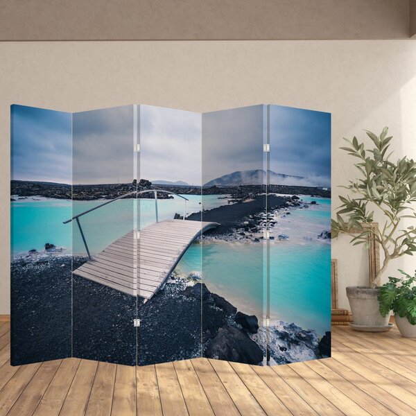 Parawan - Drewniany most (210x170 cm)