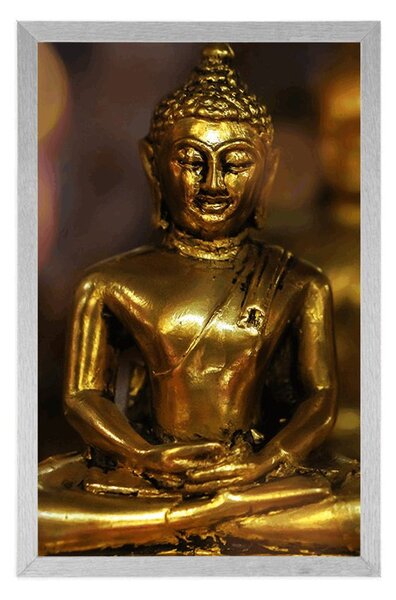 Plakat Budda z abstrakcyjnym tłem