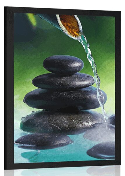 Plakat harmonia w Zen ogrodzie