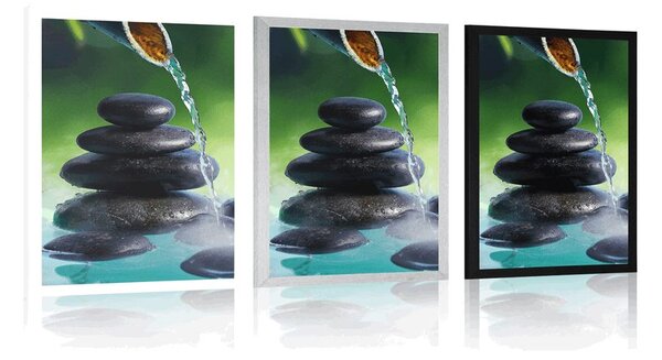 Plakat harmonia w Zen ogrodzie