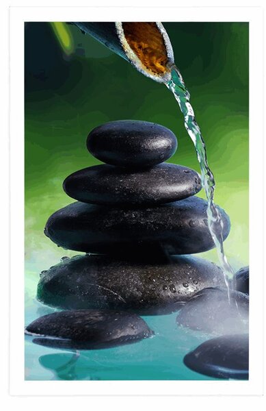 Plakat harmonia w Zen ogrodzie