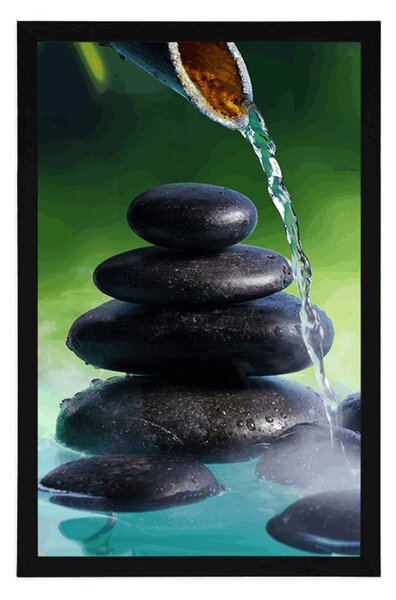 Plakat harmonia w Zen ogrodzie