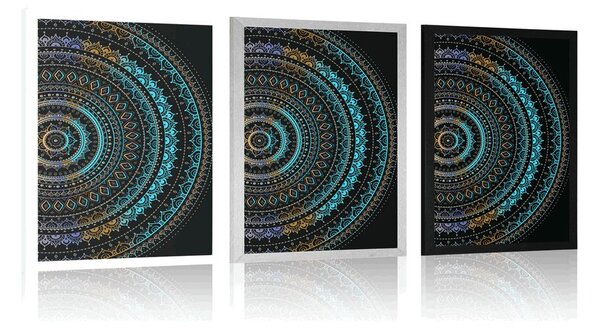 Plakat Mandala ze wzorem słońca