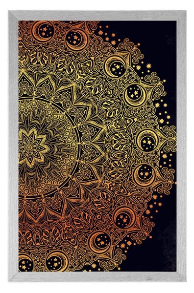 Plakat złota orientalna Mandala