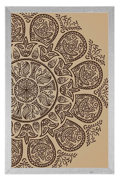Plakat Mandala z abstrakcyjnym naturalnym wzorem