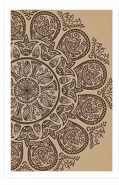 Plakat Mandala z abstrakcyjnym naturalnym wzorem