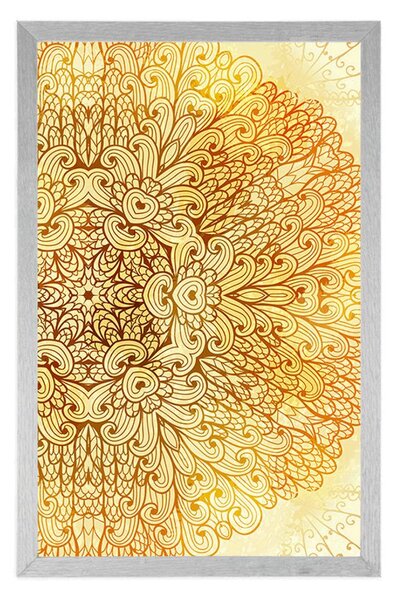 Plakat złota etniczna Mandala