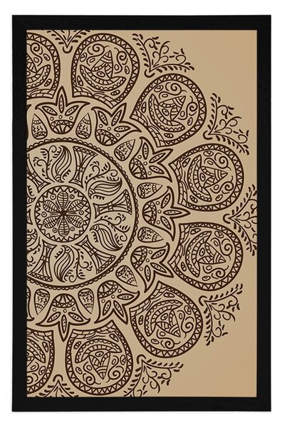 Plakat Mandala z abstrakcyjnym naturalnym wzorem