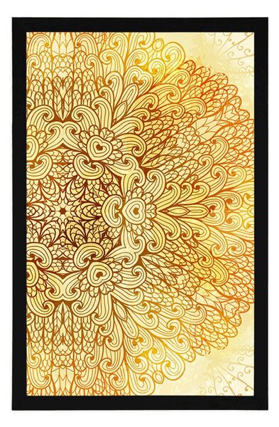 Plakat złota etniczna Mandala