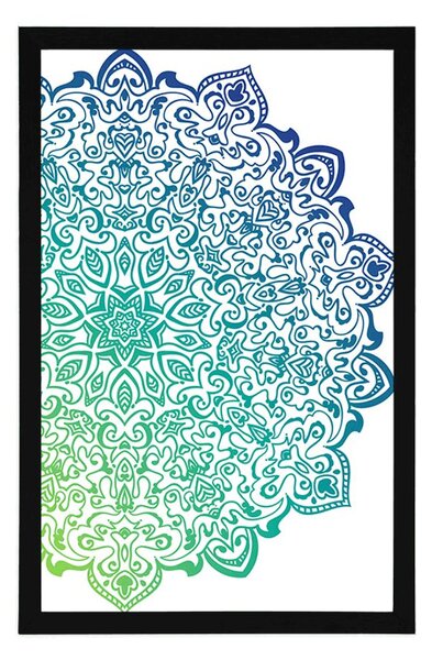 Plakat niebiesko-zielona Mandala