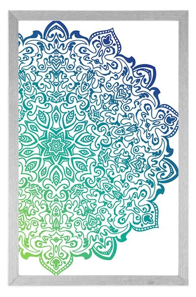 Plakat niebiesko-zielona Mandala