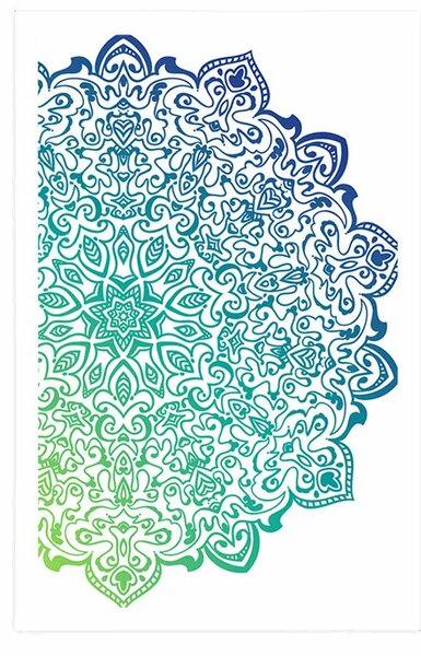 Plakat niebiesko-zielona Mandala
