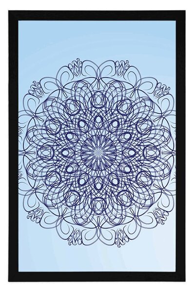 Plakat abstrakcyjna kwiatowa Mandala