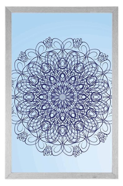 Plakat abstrakcyjna kwiatowa Mandala