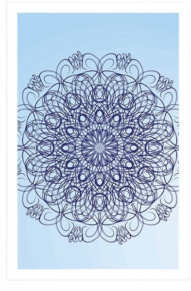 Plakat abstrakcyjna kwiatowa Mandala