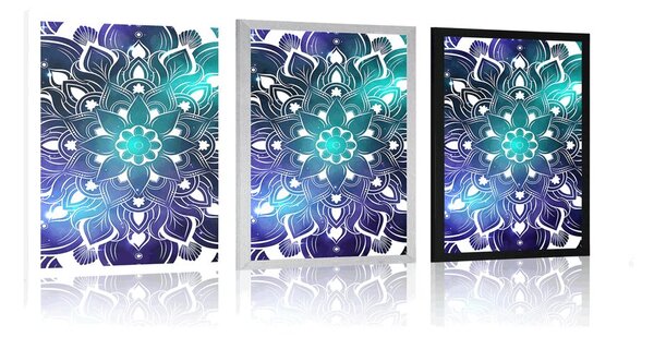Plakat nowoczesna Mandala z orientalnym wzorem
