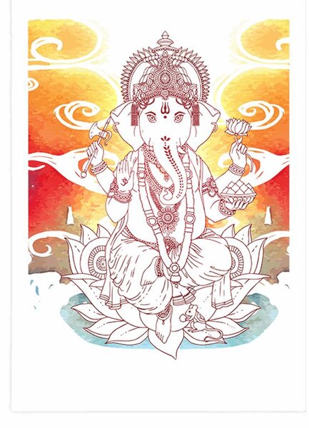 Plakat hinduski Ganesha