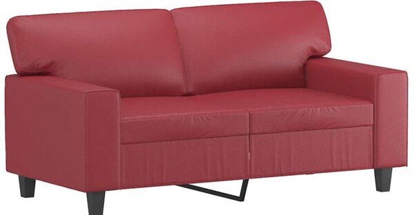 Sofa, 2-osobowa winna czerwieÅ, 120 cm, sztuczna skÃ³ra