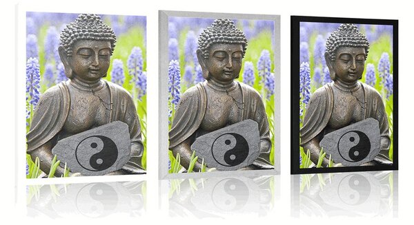 Plakat jin a jang Budda
