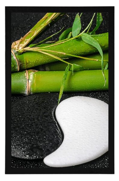 Plakat kamienie w postaci Yin i Yang