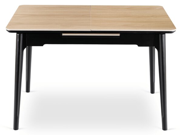 Stół Rozkładany Prostokątny SAMER 120-160 cm Ceramiczny Dąb/Czarny Nowoczesny