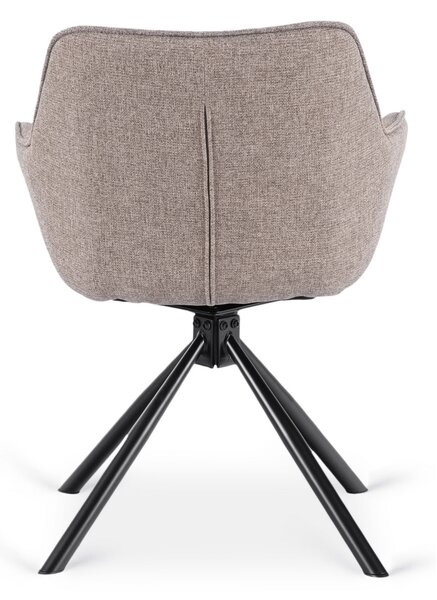 Krzesło Tapicerowane Obrotowe PEONY 2 Cappuccino Nowoczesne Loft
