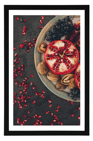 Plakat z passe-partout mieszanka z granatem