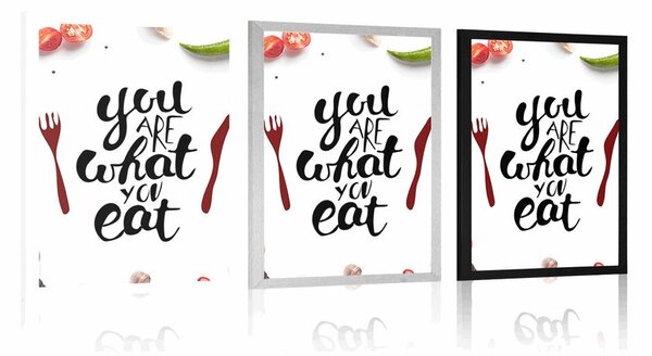 Plakat z naisem - You are what you eat