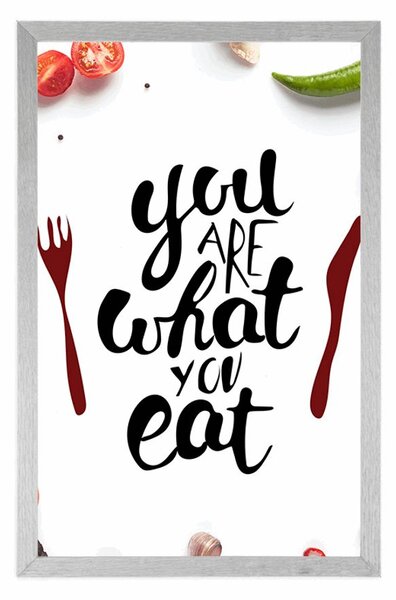 Plakat z naisem - You are what you eat