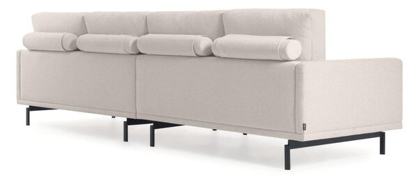 Beżowa sofa z tkaniny szenilowej 334 cm Galene – Kave Home