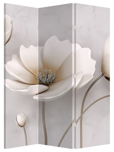 Parawan - Białe kwiaty (126x170 cm)