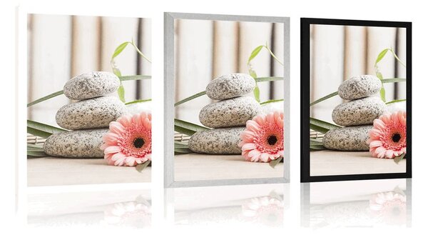 Plakat medytacja i wellness martwa natura