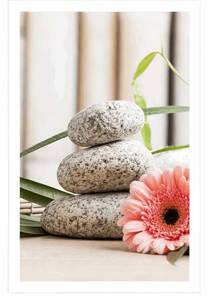 Plakat medytacja i wellness martwa natura