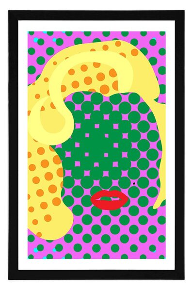 Plakat z passe-partout Marilyn Monroe w stylu pop art
